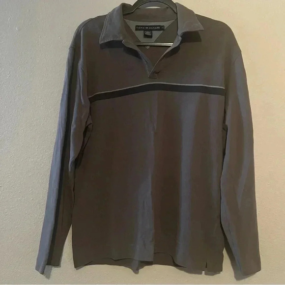Vintage Tommy Hilfiger Men’s Small Long Sleeve Polo Shirt - Picture 1 of 4
